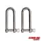 Extreme Max Extreme Max 3006.8204.2 BoatTector Stainless Steel Long D Shackle - 5/16", 2-Pack 3006.8204.2 - alternate 1
